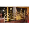 Image 2 : 3-Piece Wrought Iron Scrollwork Railing Accent - (25.5"L x 26.5"W) (57.5"L x 33"W) (25.5"L x 26.5"W)