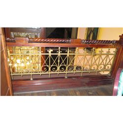 1-Piece Wrought Iron Scrollwork Railing Accent - Section Measures (123"L x 29"W)