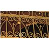 Image 2 : 1-Piece Wrought Iron Scrollwork Railing Accent - Section Measures  (102"L x 30"W)