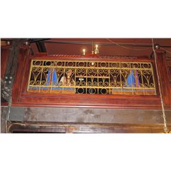 1-Piece Wrought Iron Scrollwork Railing Accent - Section Measures  (102"L x 30"W)