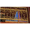 Image 3 : 1-Piece Wrought Iron Scrollwork Railing Accent - Section Measures  (102"L x 30"W)