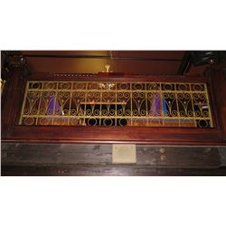 1-Piece Wrought Iron Scrollwork Railing Accent - Section Measures (110.5"L x 30"W)