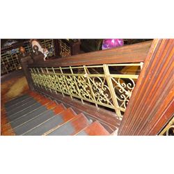 4-Piece Wrought Iron Scrollwork Railing Accent - (18"L x 28.5"W), (12"L x 28.5"W), (132"L x 21"W), (