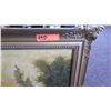 Image 2 : Framed Original Oil Painting on Canvas: Architectural Bridge/River/Woodland Scene 40x30