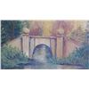 Image 8 : Framed Original Oil Painting on Canvas: Architectural Bridge/River/Woodland Scene 40x30