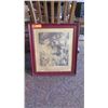 Image 1 : Antique Black and White Print: Victorian Era (Women and Man w/Crown) 18.5x21