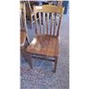Image 2 : Qty 6 Matching Hardwood Chairs - Dark Brown 35.5" H