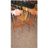 Image 1 : Qty 3 Wooden Chairs (1 is a different style) 42" H & 49" H