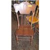 Image 2 : Qty 3 Wooden Chairs (1 is a different style) 42" H & 49" H