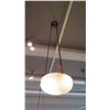 Image 1 : Hanging Ceiling Light Fixture w/Frosted Glass Dome (already deinstalled from ceiling)