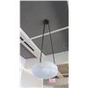 Image 2 : Hanging Ceiling Light Fixture w/Frosted Glass Dome (already deinstalled from ceiling)