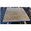 Image 2 : Round Granite Table (24" dia, 28.5" H) w/ 2 Chairs, Upholstered (granite chipped in various areas ar
