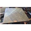 Image 2 : Square Granite Table (35x35x28.5" H) w/4 Chairs 29.5" H, Upholstered (granite chipped in various are