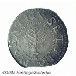 1652 SHILNG Pine Tree Shilling, Large Planchet AU55 NGC.