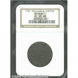 1787 COPPER Vermont Copper, BRITANNIA XF45 NGC.