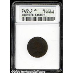 1793 1/2 C --Corroded, Damaged--ANACS. AG Details, Net Fair 2.