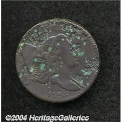 1794 1/2 C VF20 Damaged, Corroded, Uncertified.