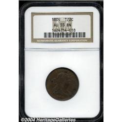 1804 1/2 C Crosslet 4, Stems AU55 NGC.