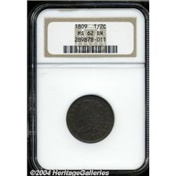 1809 1/2 C MS62 Brown NGC.