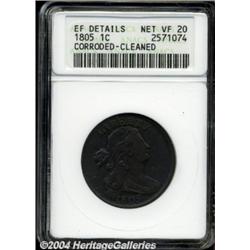 1805 1C --Corroded, Cleaned--ANACS. XF Details, Net VF20.