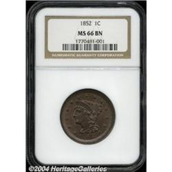 1852 1C MS66 Brown NGC.