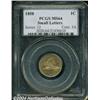 Image 1 : 1858 1C Small Letters MS64 PCGS.