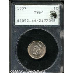 1859 1C MS64 PCGS.