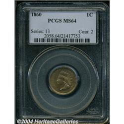 1860 1C MS64 PCGS.
