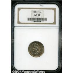 1861 1C MS65 NGC.