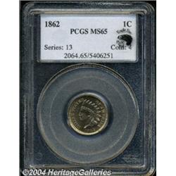 1862 1C MS65 PCGS.