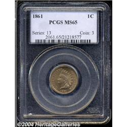 1862 1C MS65 PCGS.