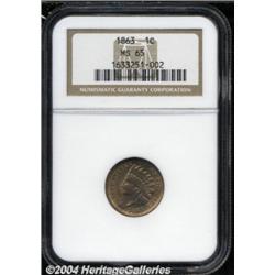 1863 1C MS65 NGC.