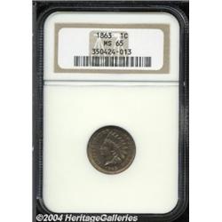 1863 1C MS65 NGC.