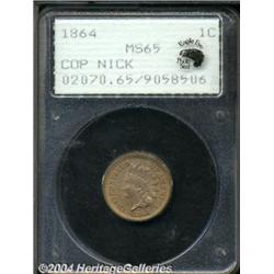 1864 1C Copper-Nickel MS65 PCGS.