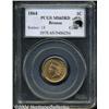 Image 1 : 1864 1C Bronze No L MS65 Red PCGS.