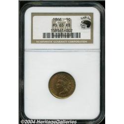 1866 1C MS65 Red and Brown NGC.