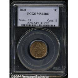 1870 1C MS64 Red PCGS.