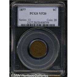 1877 1C VF20 PCGS.
