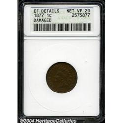 1877 1C --Damaged--ANACS. XF Details, Net VF20.