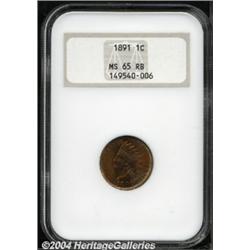 1891 1C MS65 Red and Brown NGC.