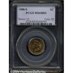 1908-S 1C MS65 Red PCGS.