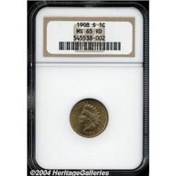 1908-S 1C MS65 Red NGC.