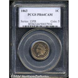 1863 1C PR64 Cameo PCGS.