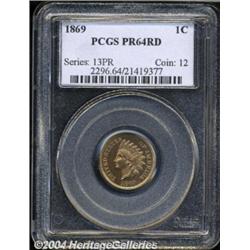 1869 1C PR64 Red PCGS.