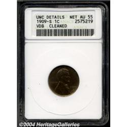 1909-S VDB 1C --Cleaned--ANACS. Unc Details, Net AU55.