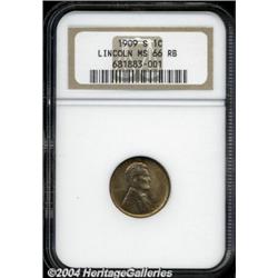 1909-S 1C MS66 Red and Brown NGC.