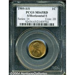1909-S 1C S Over Horizontal S MS65 Red PCGS.