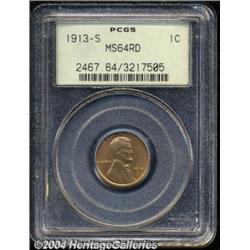 1913-S 1C MS64 Red PCGS.