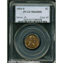 1931-S 1C MS65 Red PCGS.