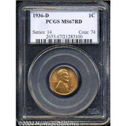 1936-D 1C MS67 Red PCGS.